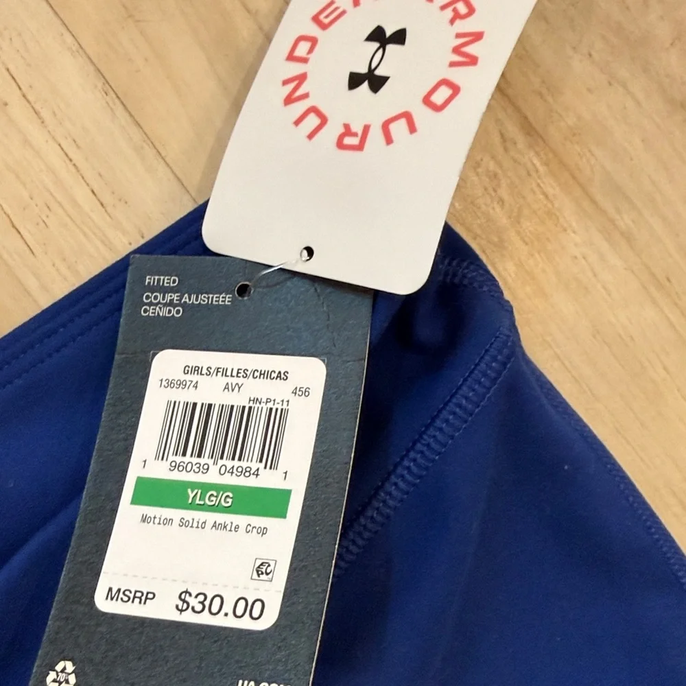 Under Armour Girls' Dark Blue Performance Leggings